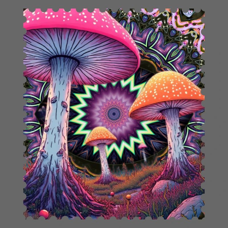 Psychedelic Mushroom Landscape