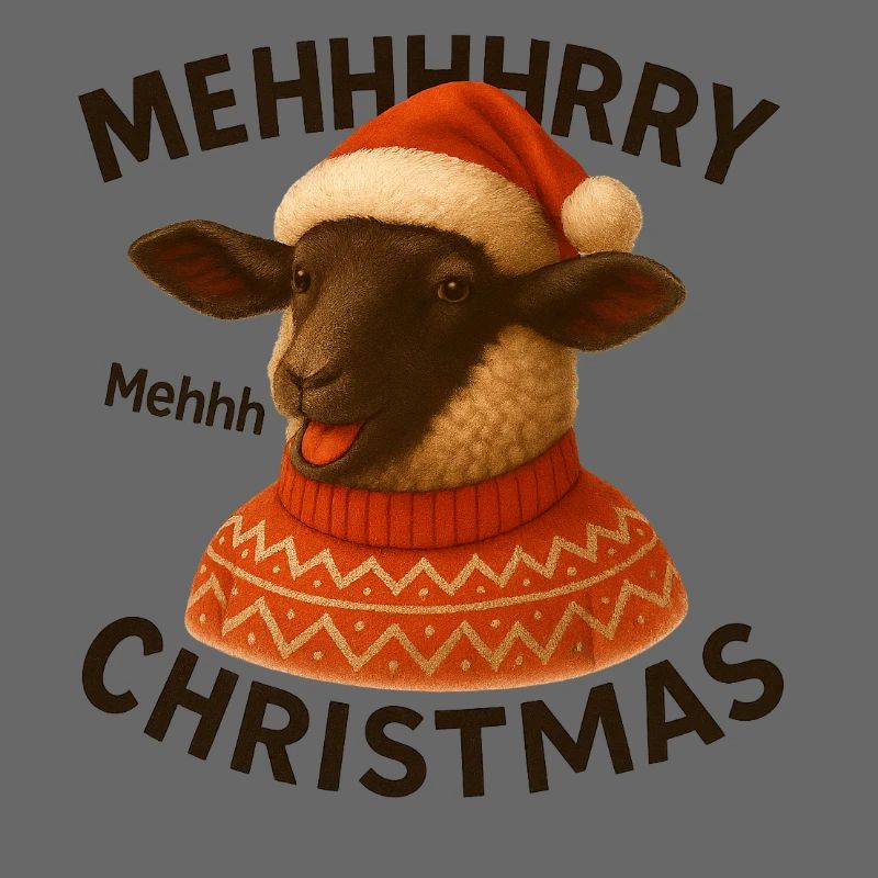Meh Weihnachts-Schaf-Pullover
