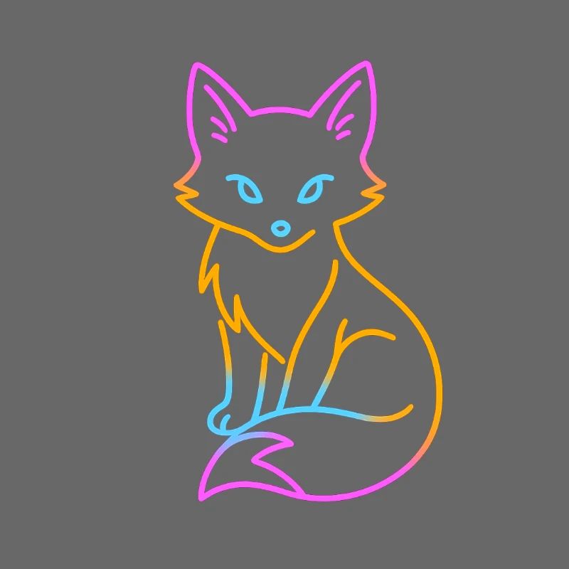 Neonfuchs-Umriss