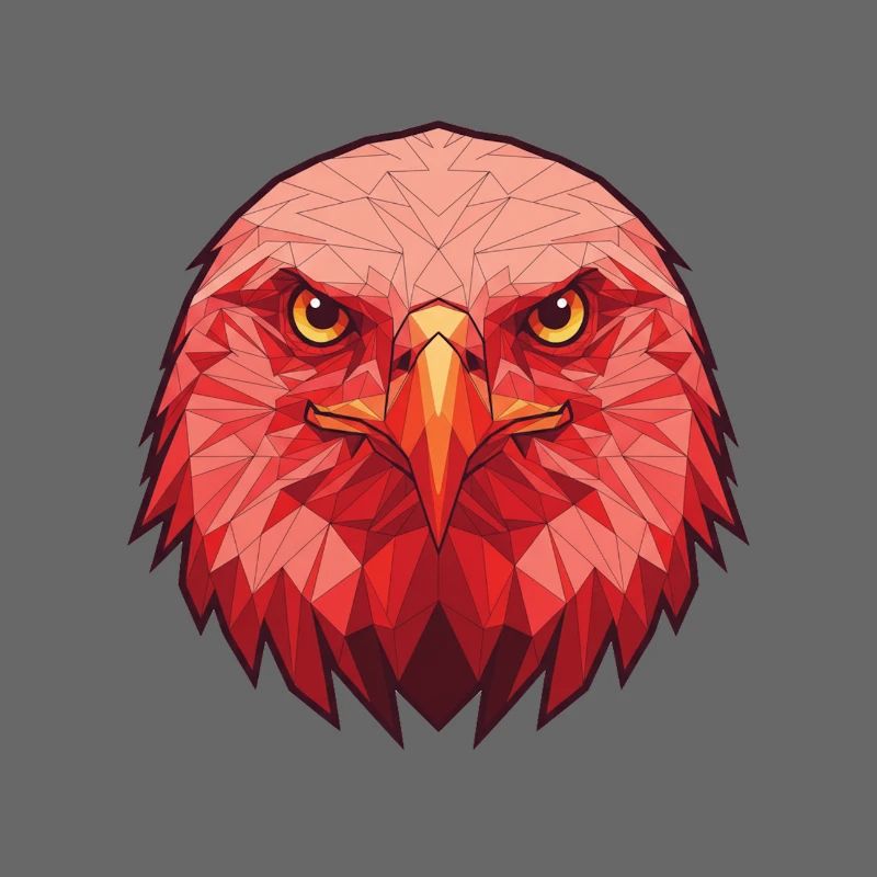 Red Eagle Lowpoly Portrait