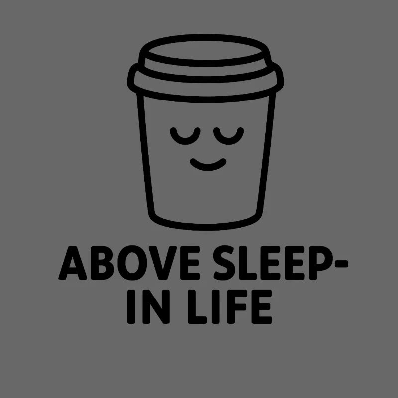 Devise du café au-dessus du sommeil dans la vie