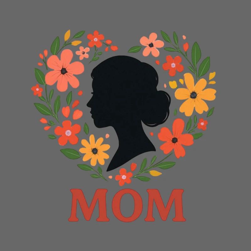 Blumenkranz Mutter Silhouette