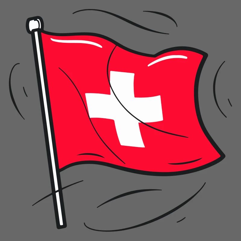 Schweizer Flagge Patriot Design