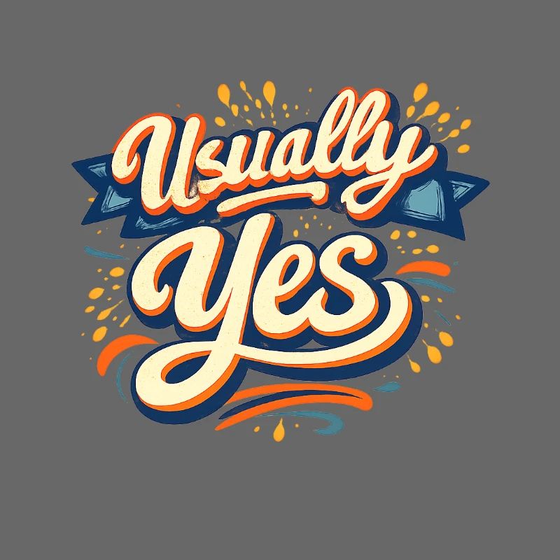 Usually Yes Retro Script