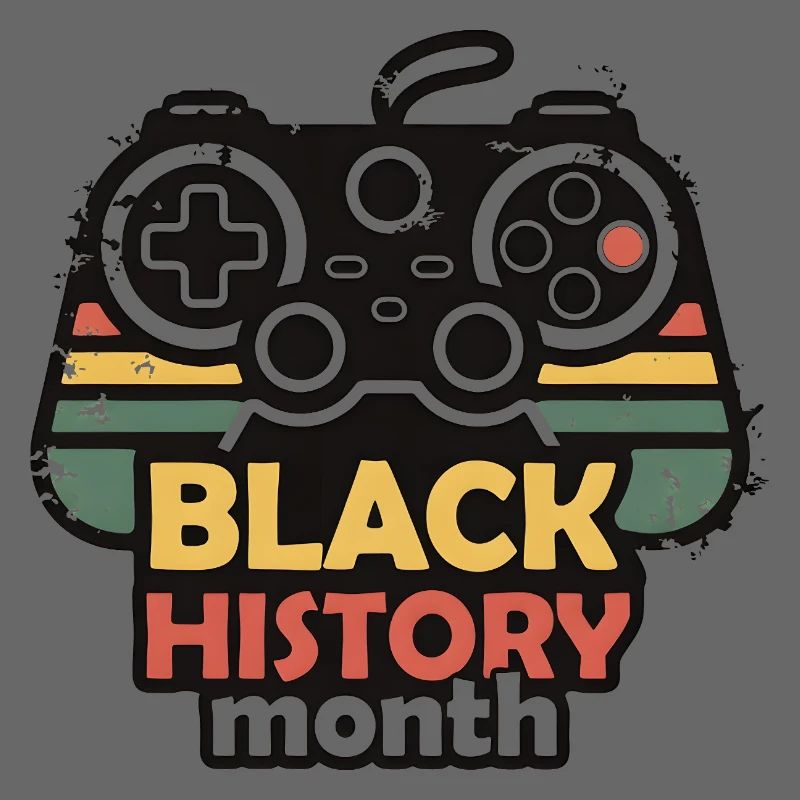 Black History Month Gaming Controller Retro