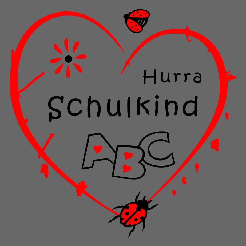 Schulkind mit Marienkäfer