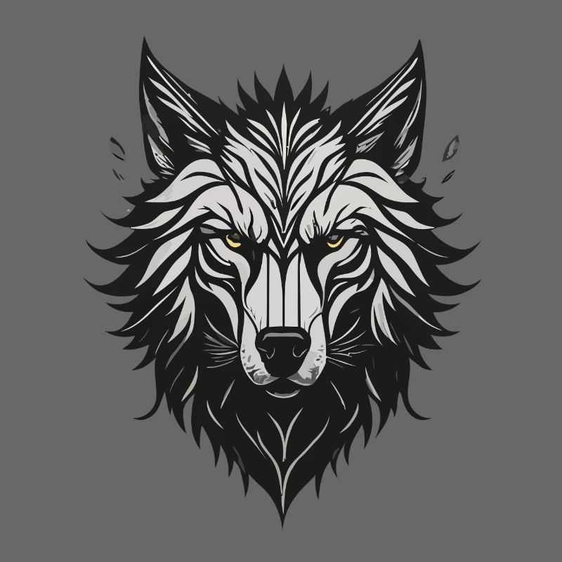 Night Stylized Wolf