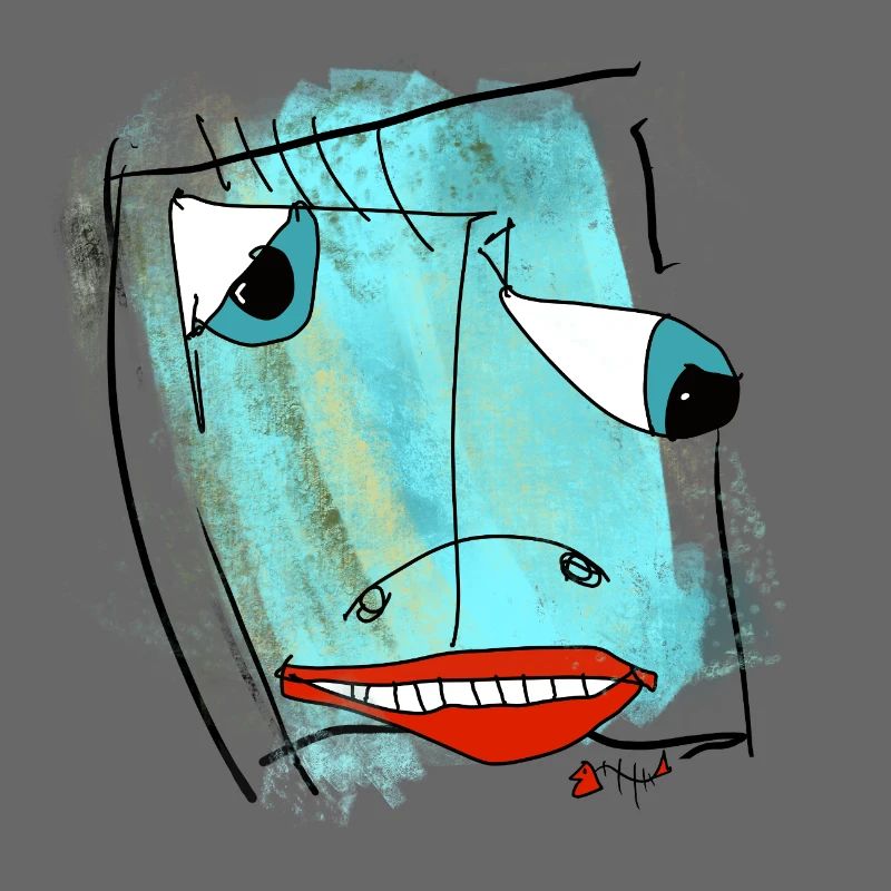 Aquarelle de design de visage abstrait