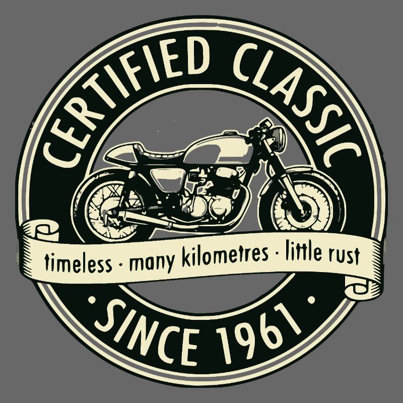 Vintage 1961, Biker Motorcycle Birthday Pullover Hoodie