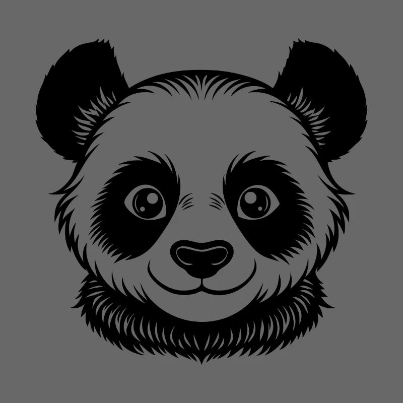 Visage de bébé panda