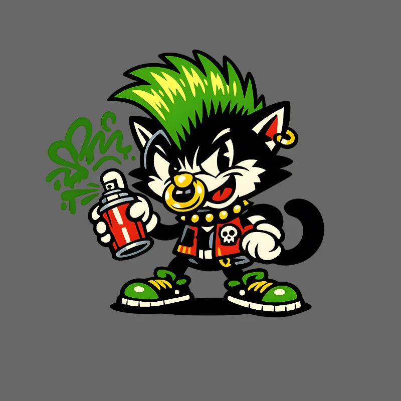 Punk-Katz Graffiti Sprayer