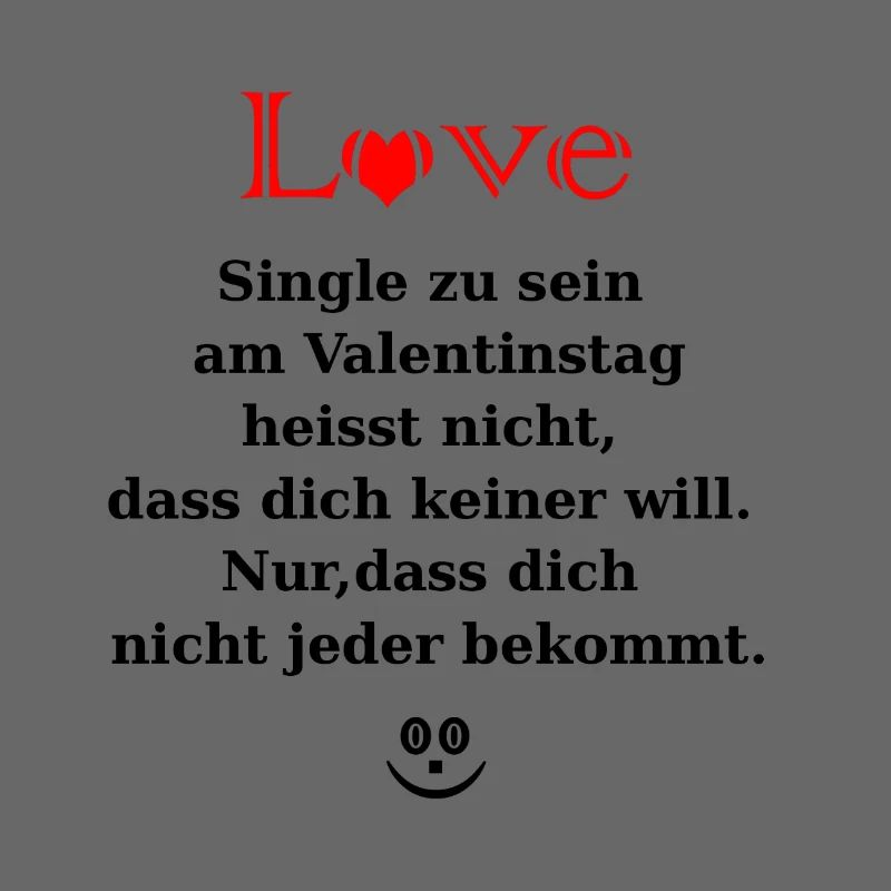 Single zur Valentin mit Herz