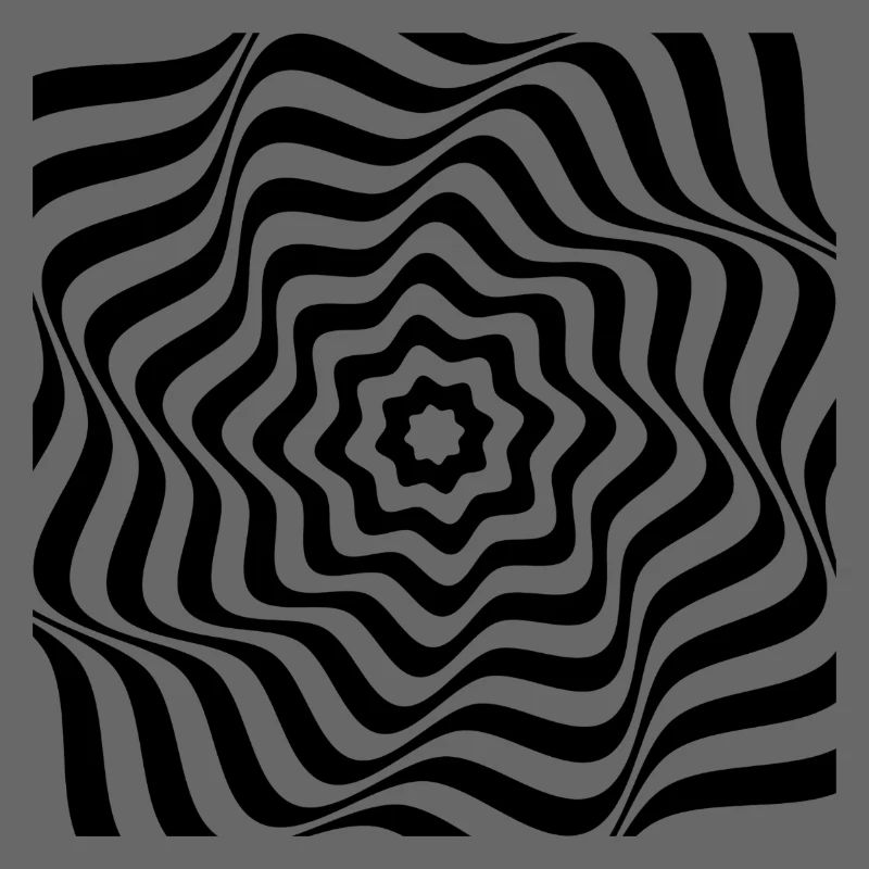 Hypnotic Black Spiral Pattern