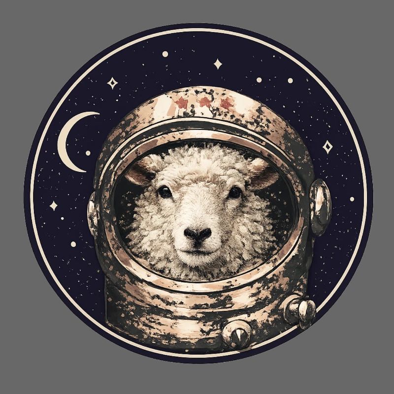 Astronaut sheep in orbit