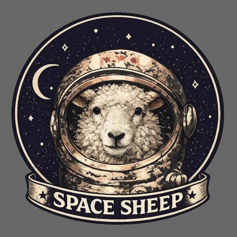 Astronaute mouton de l’espace
