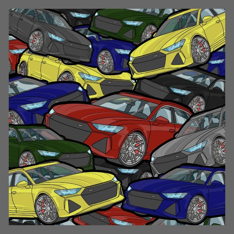 Explosion de couleurs des voitures kaléidoscopes