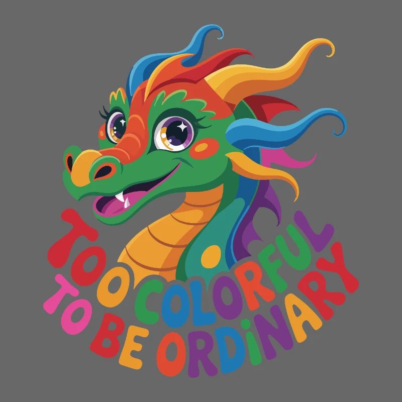 Farbenfroher eigenständiger Drache