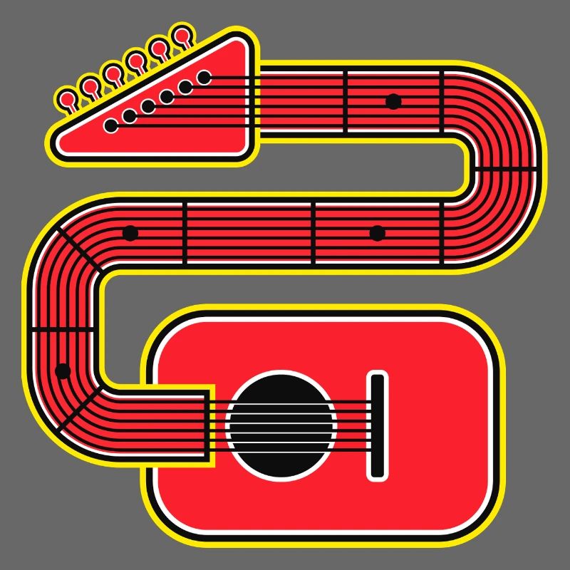 Rote Abstract Shape Gitarre