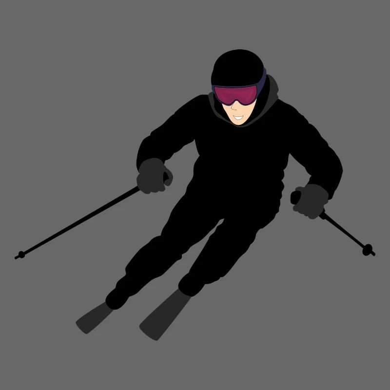 Dynamischer Skifahrer