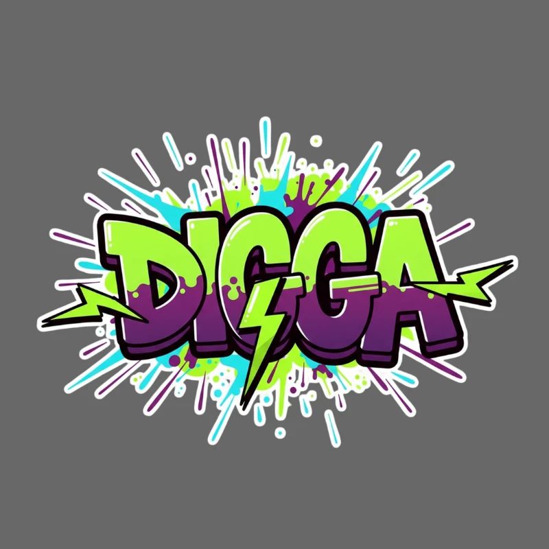Digga Graffiti Neon Burst