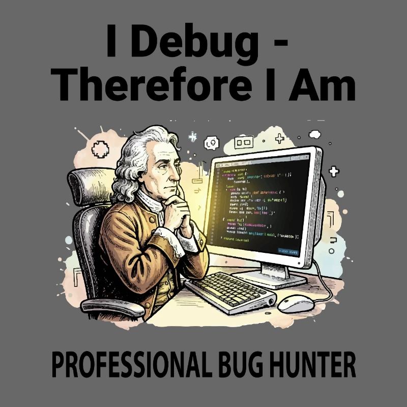 Retro Scholar an der Coding Console – leichter Hintergrund