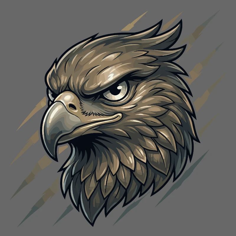 Eagle Head Kraft Graphic