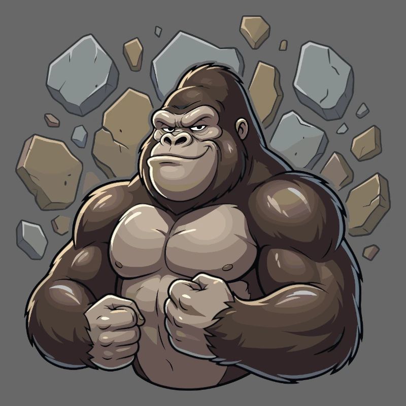 Kraftgorilla Steinbruch Attacke