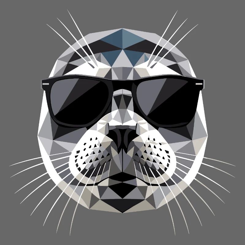 Sceller avec des lunettes de soleil, phoque morse mignons phoques