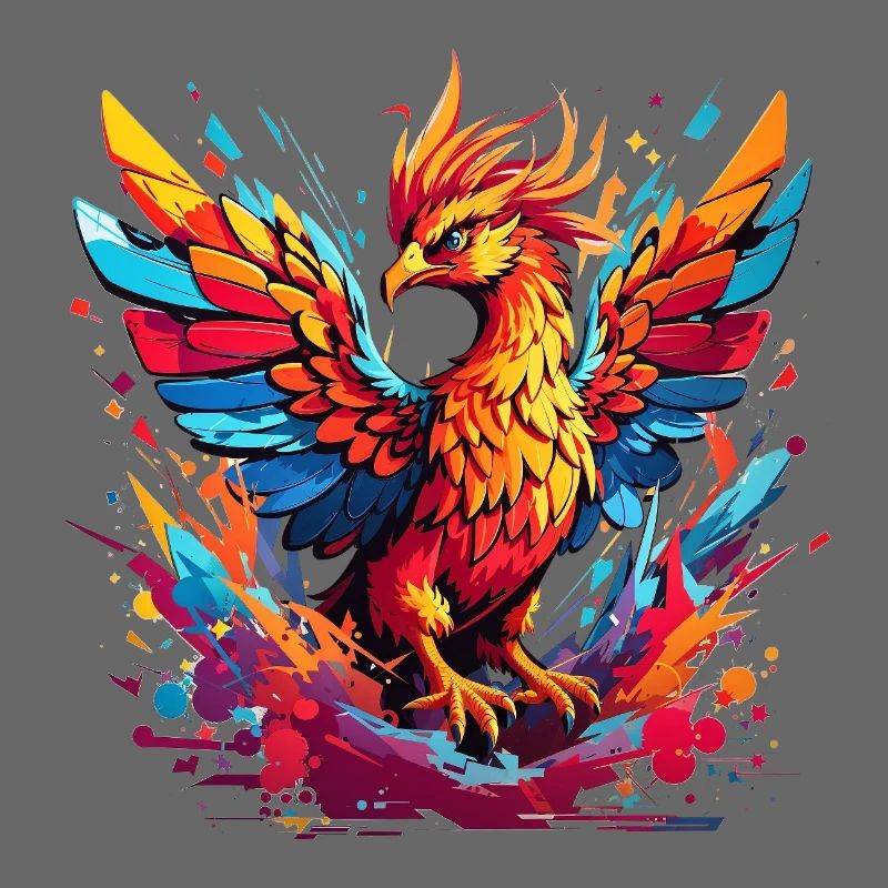 Explosion de couleur de Phénix de Feu