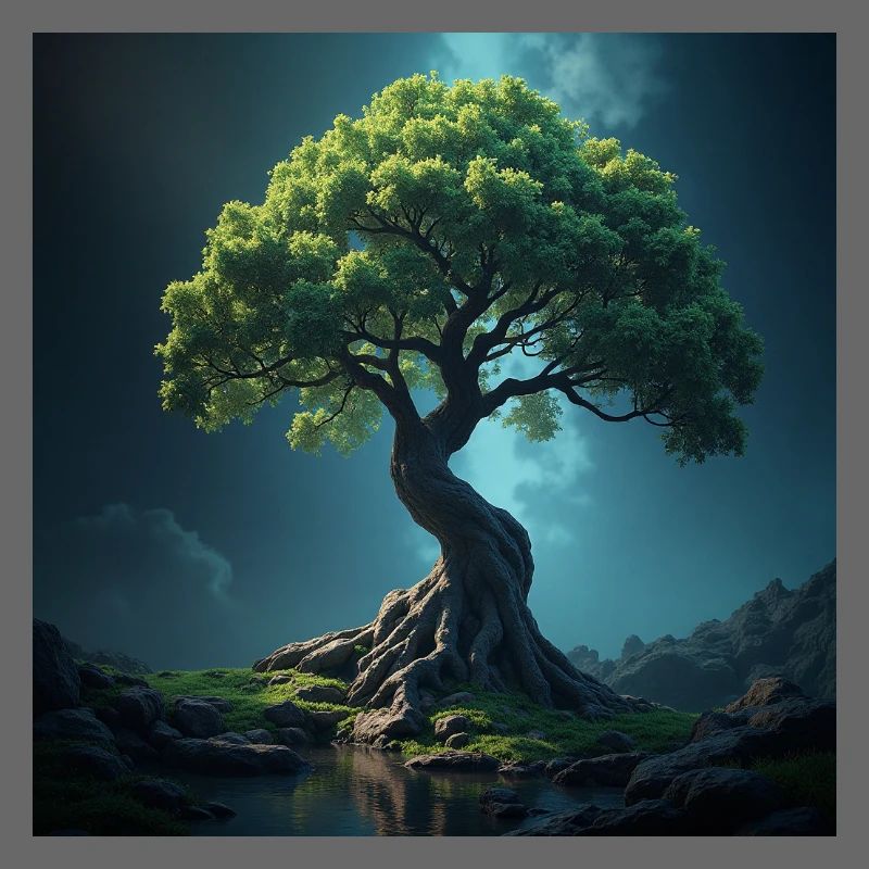 Bunter Baum des Lebens.
