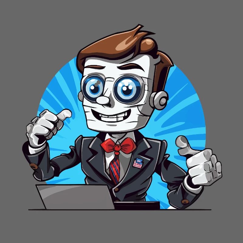 Robot streamer in a suit