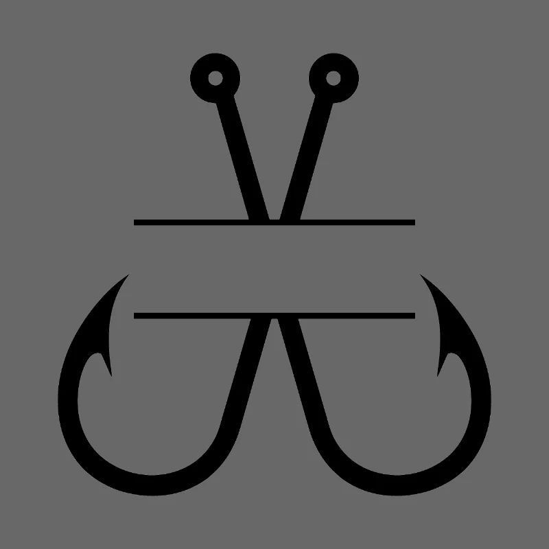 Monogramme du nom de l’hameçon à pêche