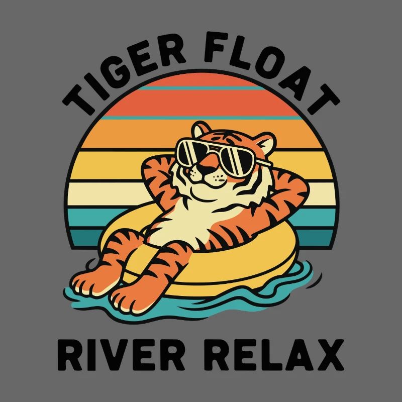 Tiger Buoy Retro Tiger Float River Relax