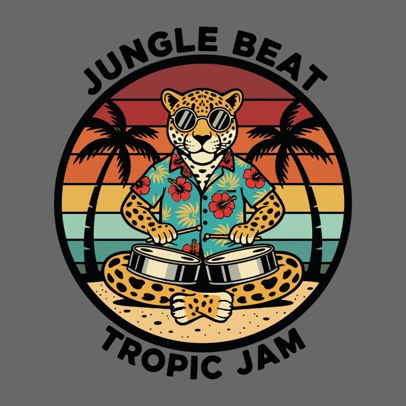 Léopard Jungle Beat Tropic Jam Retro