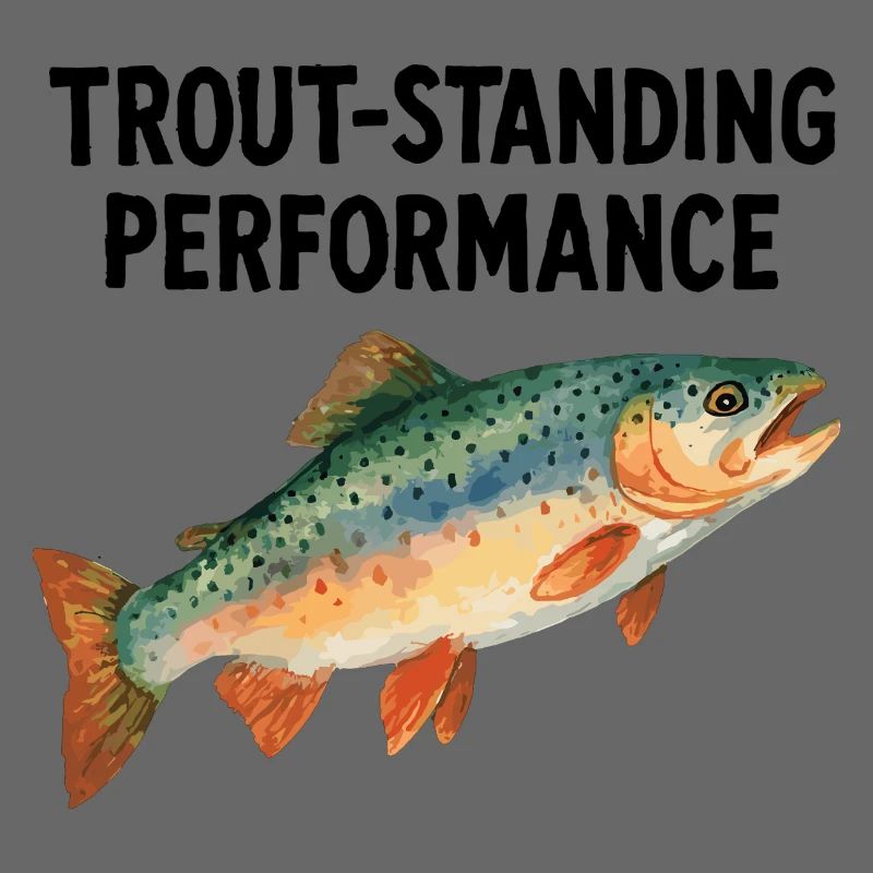 Aquarelle de truite : Performance de la truite debout