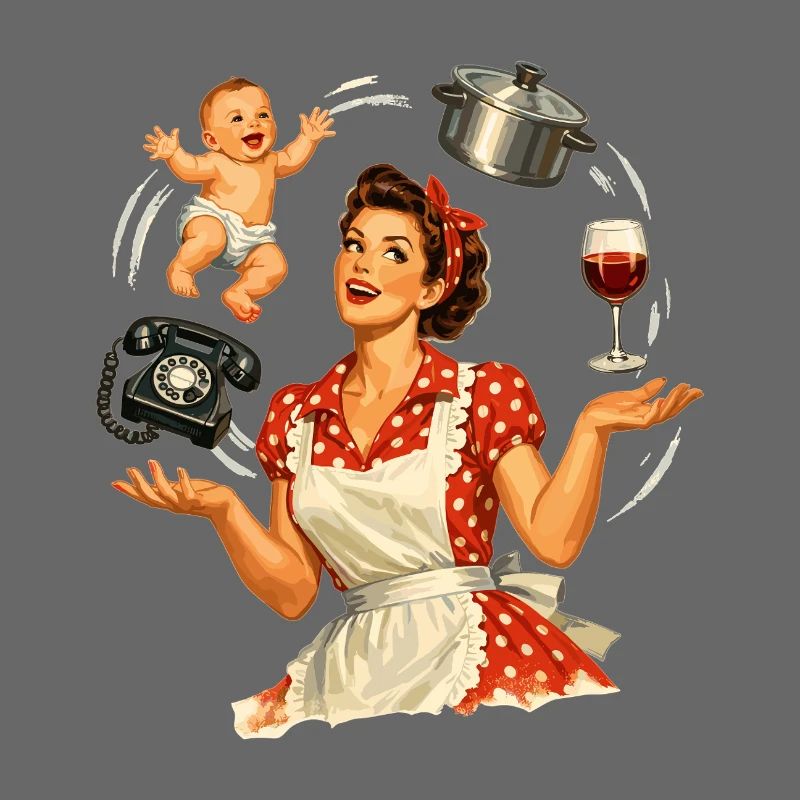 Retro Pin-Up Mama – Multitasking Illustration