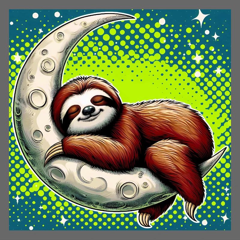 Sloth sleeps on the Moon
