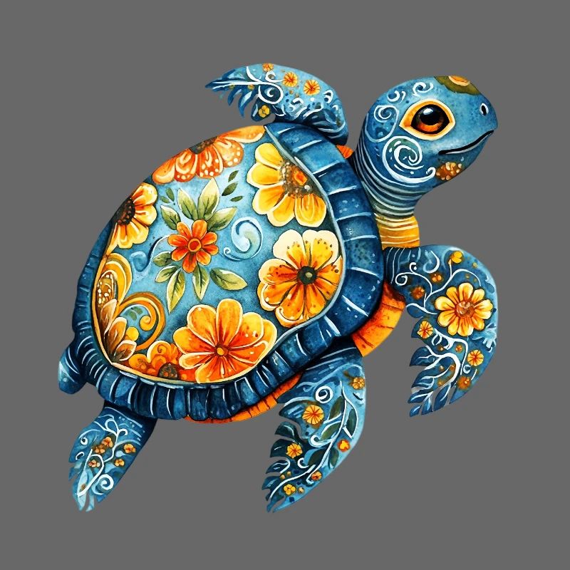 Florale Schildkröte 
