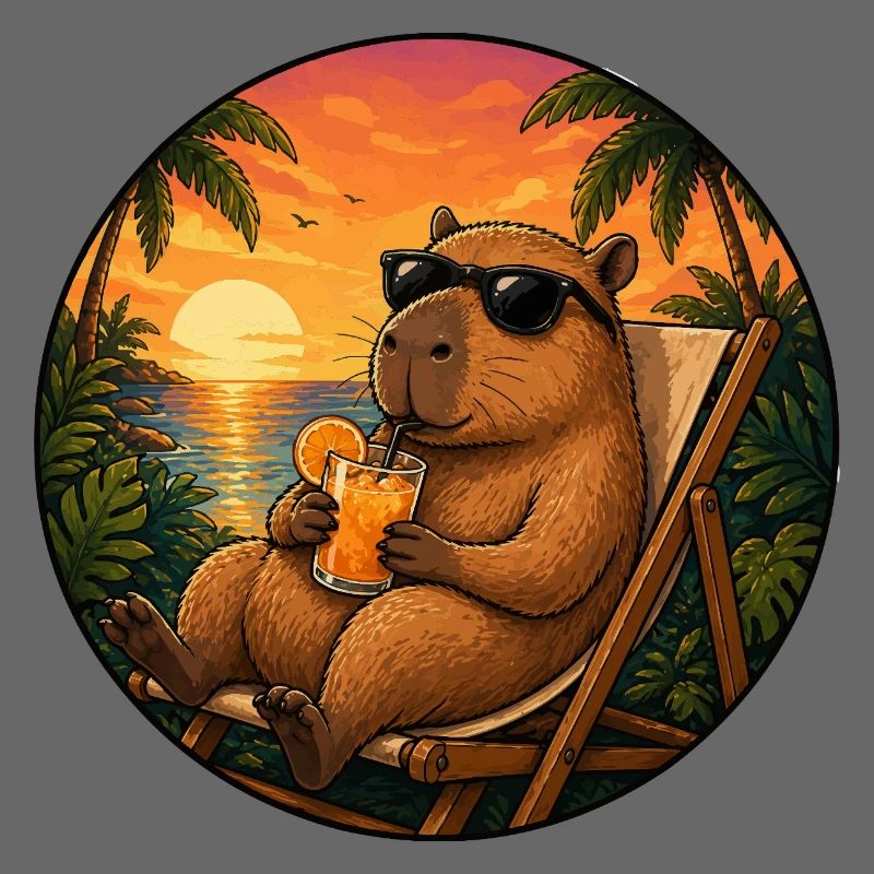 Capibara im Strandkorb