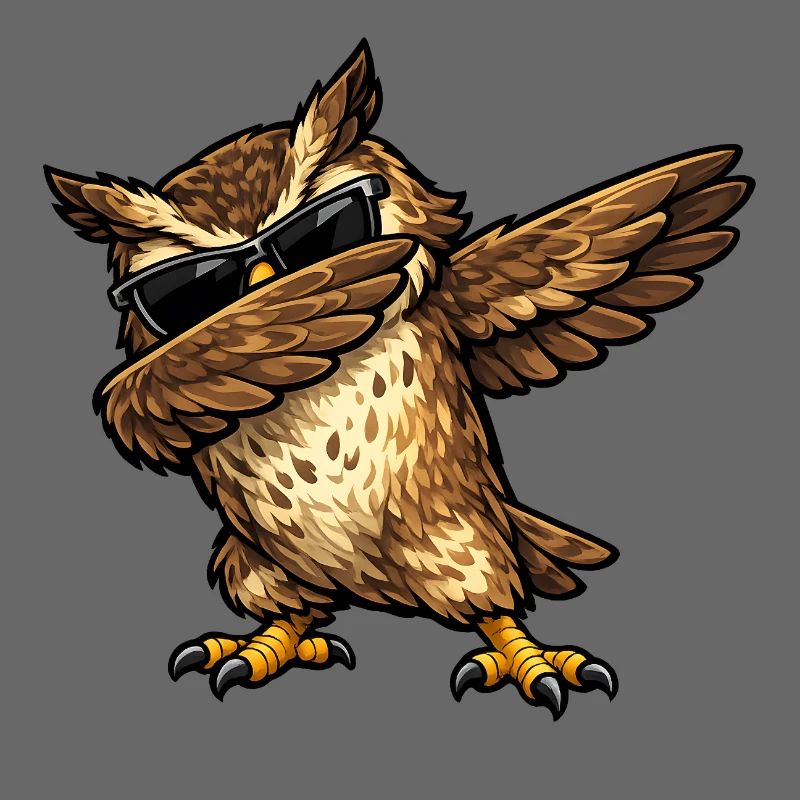 Dabbing Eagle Owl