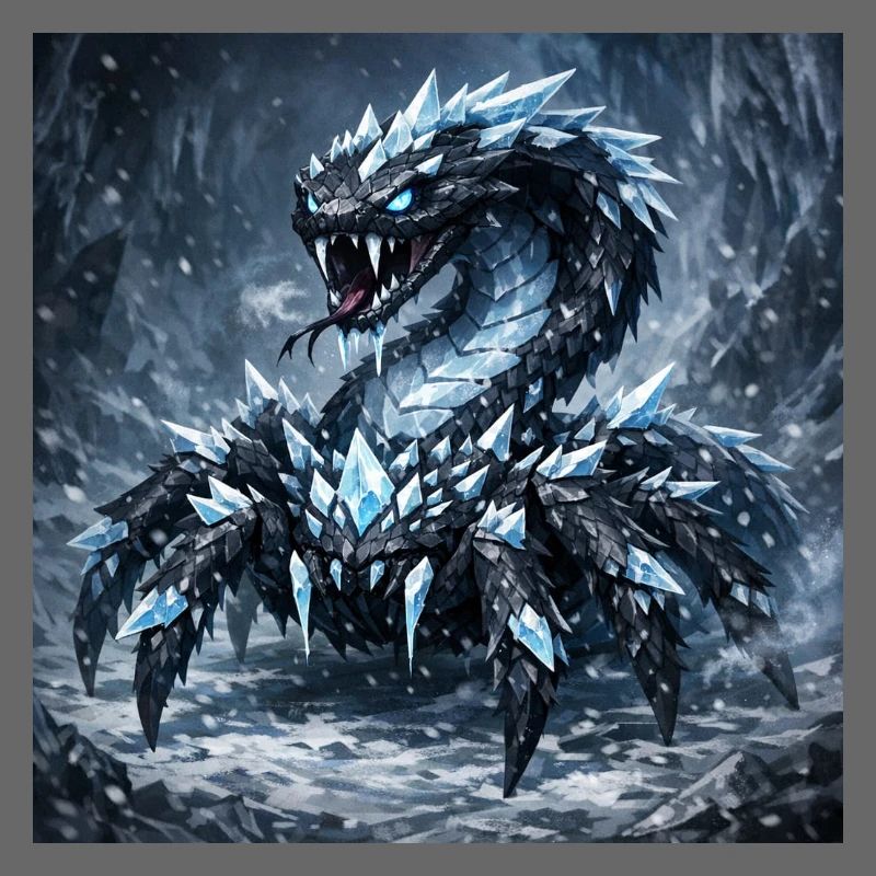 Kristalldrache im Eissturm
