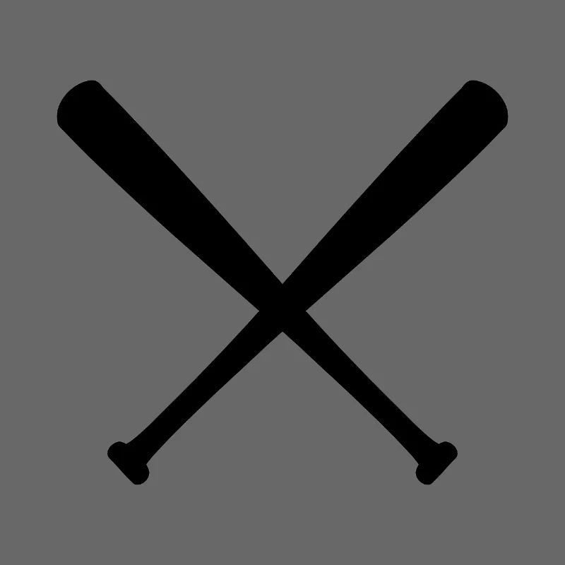 Crossed Baseball Bats