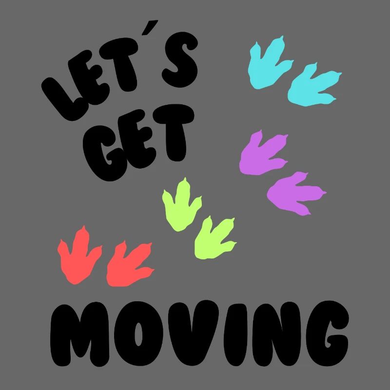 Let's Get Move – Dinosaur Tracks Kindershirt