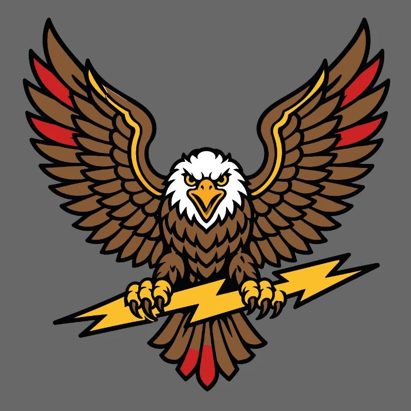Alter-Schule-Tattoo-Stil Lightning Eagle