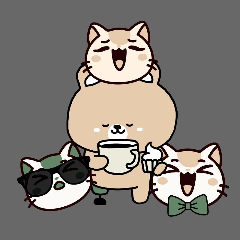 Ours mignon avec prothèse de jambe, café et cupcake