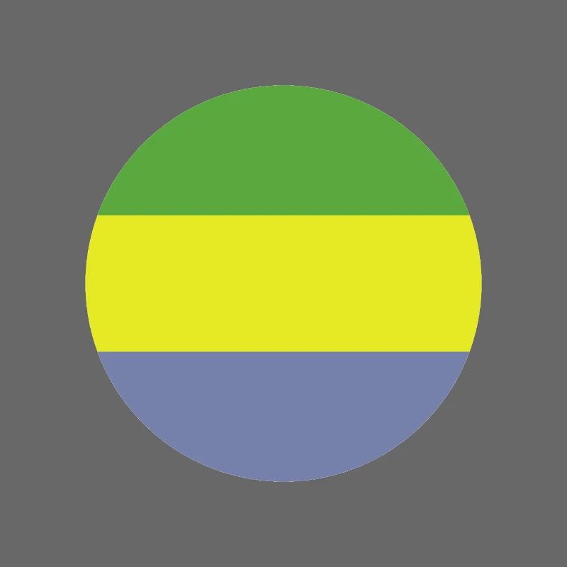 Drapeau rond du Gabon