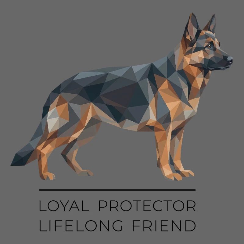 German Shepherd Low-Poly - Loyal, brave, true