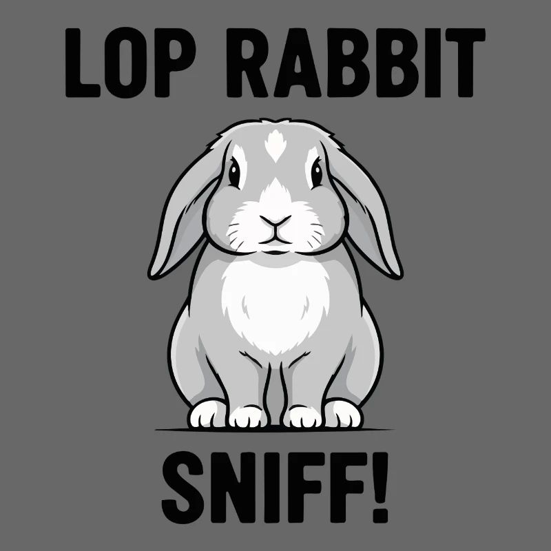 Ram Rabbit Sniff Lop Rabbit Grey
