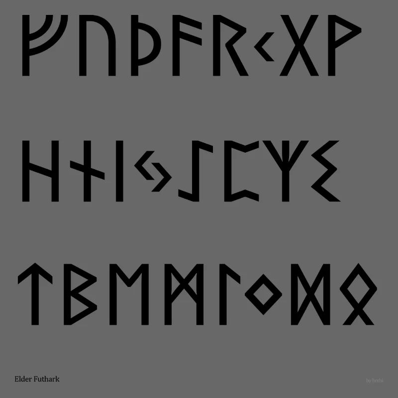 Elder Futhark (schwarz)