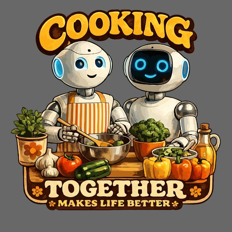 Roboter kochen gemeinsam
